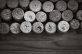 Corks from wine bottles. Vintage style Royalty Free Stock Photo