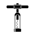 Corkscrew bottle cork wine pictogram