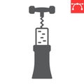 Corkscrew glyph icon Royalty Free Stock Photo