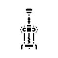 corkscrew hand wine glyph icon vector illustration Royalty Free Stock Photo