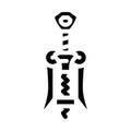 corkscrew hand wine glyph icon vector illustration Royalty Free Stock Photo