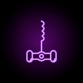 corkscrew icon. Elements of Alcohol drink in neon style icons. Simple icon for websites, web design, mobile app, info graphics Royalty Free Stock Photo