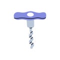 Corkscrew icon. Kitchen tools silhouette. Vector illustration. Royalty Free Stock Photo