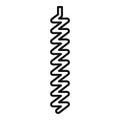 Corkscrew icon, outline style