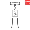 Corkscrew line icon Royalty Free Stock Photo