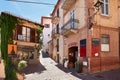 Corkscrew museum, restaurant and ancient street in Barolo, Italy