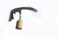 Corkscrew isolated on white background. Royalty Free Stock Photo