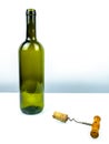 Corkscrew for opening corks of wine bottles on a white background Royalty Free Stock Photo