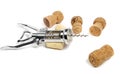 Corkscrew and stoppers Royalty Free Stock Photo
