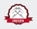 Corkscrew tool icon Royalty Free Stock Photo