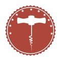 Corkscrew tool isolated icon Royalty Free Stock Photo