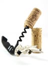 Corkscrew and two corks