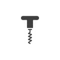 Corkscrew wine opener vector icon