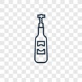 Corkscrews and bottle of wine concept vector linear icon isolate