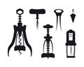 Corkscrews set. 5 items to open wine bottles