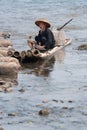 Cormorant fisherman Royalty Free Stock Photo