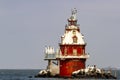 Cormorant nests on Ship John Shoal Lighthouse