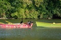 Cormorants Sitting on a Row Boat Royalty Free Stock Photo