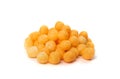 Corn Balls Isolated, Puffs with Spices Royalty Free Stock Photo