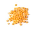 Corn Balls Isolated, Puffs with Spices Royalty Free Stock Photo