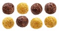 Corn balls isolated on white background Royalty Free Stock Photo