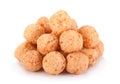 Corn balls snack on white Royalty Free Stock Photo