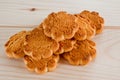 Corn biscuit on wooden background Royalty Free Stock Photo