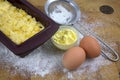 Corn bread ready for the oven Royalty Free Stock Photo
