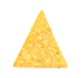 Corn chip on white background