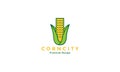 Corn with city logo design vector icon symbol illustration Royalty Free Stock Photo