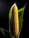 Corn Cob Silhouette Artfully Designed Using Negative Space Against a Stark Black Background Royalty Free Stock Photo