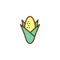 Corn cobs filled outline icon