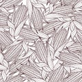 Corn cobs seamless pattern Royalty Free Stock Photo