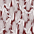 Corn cobs seamless pattern Royalty Free Stock Photo