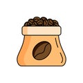 Corn, coffee, bag icon. Simple colored field outline vector illustration for ui and ux, website or mobile application Royalty Free Stock Photo