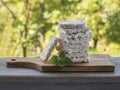 Corn crackers on a wooden board. Royalty Free Stock Photo