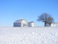 Corn Crib in winter Royalty Free Stock Photo