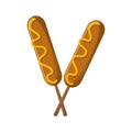 Corn dog of fair food design Royalty Free Stock Photo