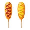 Corn dog illustration Royalty Free Stock Photo