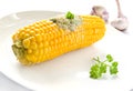 Corn ear with butter Royalty Free Stock Photo