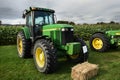 Corn field tractors at the farm Royalty Free Stock Photo