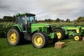 Corn field tractors at the farm Royalty Free Stock Photo