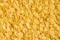 Corn flakes background and texture. Top view Royalty Free Stock Photo