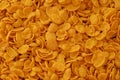 Corn flakes background and texture. Top view cornflake cereal box for breakfast Royalty Free Stock Photo