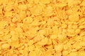 Corn-flakes background and texture. Top view. cornflake cereal box for morning breakfast Royalty Free Stock Photo