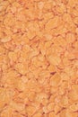 Corn-flakes background and texture. Top view. cornflake cereal box for morning breakfast Royalty Free Stock Photo