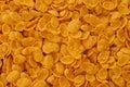 Corn flakes background. Top view cornflake cereal box for morning breakfast Royalty Free Stock Photo