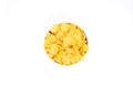 Corn Flakes in the Bowl Isolated Top View Royalty Free Stock Photo