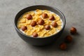 Corn Flakes Cereal with Hazelnuts and Milk AI-GENERATED Royalty Free Stock Photo