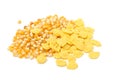 Corn Flakes And Corn Kernels Royalty Free Stock Photo